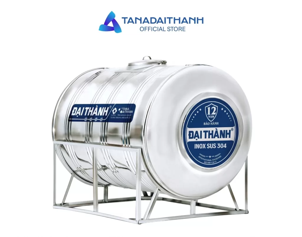 Bồn Nước Inox Đại Thành 2.000L Ngang - SUS 304