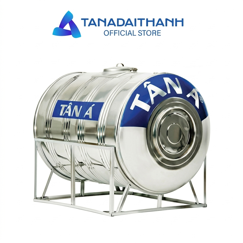 Bồn Nước Inox Tân Á 700L Ngang - SUS 304