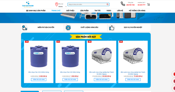 Website giả mạo trang wen bán hàng của Tân Á Đại Thành